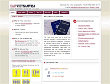 Tablet Screenshot of easyvietnamvisa.com